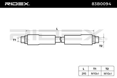 спирачен маркуч RIDEX 83B0094