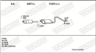 Изпускателна система WALKER FOK016304B