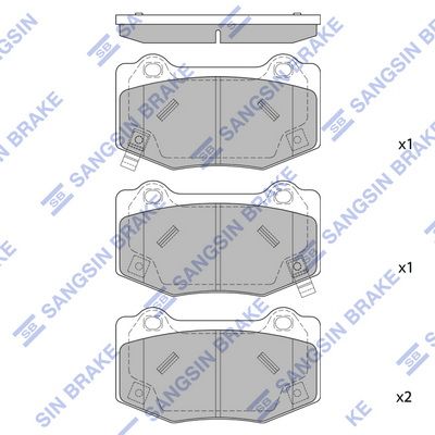 Комплект тормозных колодок, дисковый тормоз Hi-Q SP4306 для CHEVROLET CAMARO