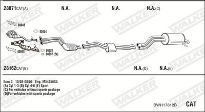 Изпускателна система WALKER BWH17812B