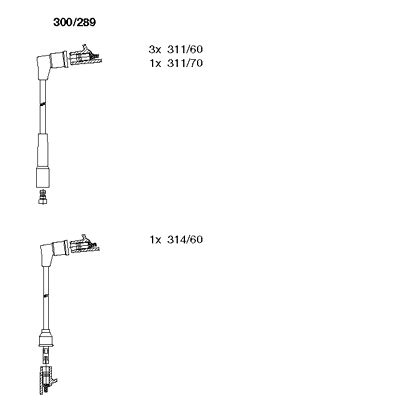 Комплект проводов зажигания BREMI 300/289 для HONDA QUINTET
