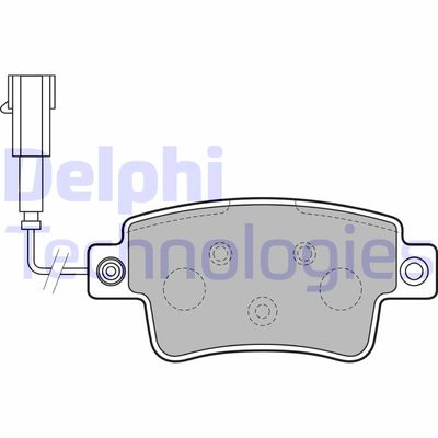 Комплект тормозных колодок, дисковый тормоз DELPHI LP2231 для ABARTH PUNTO