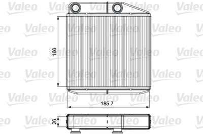 VALEO 811502 Радиатор печки  для PEUGEOT BIPPER (Пежо Биппер)