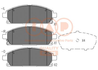 Комплект тормозных колодок, дисковый тормоз IAP QUALITY PARTS 704-13100 для NISSAN X-TRAIL