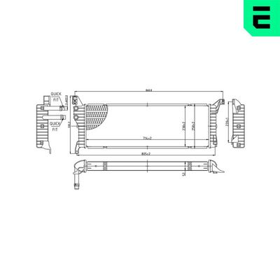 RADIATOR TEMPERATURA SCAZUTA INTERCOOLER