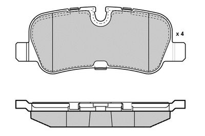 E.T.F. 12-1417 Тормозные колодки и сигнализаторы  для LAND ROVER RANGE ROVER III (L322) 3.6 D 4x4