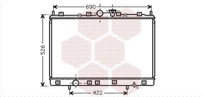VAN WEZEL 32002189 Радиатор охлаждения двигателя для MITSUBISHI SPACE