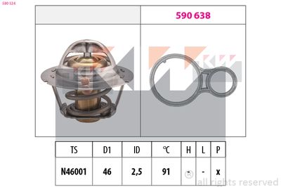Termostat, środek chłodzący KW 580 524