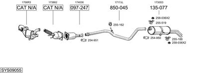 Изпускателна система BOSAL SYS09055