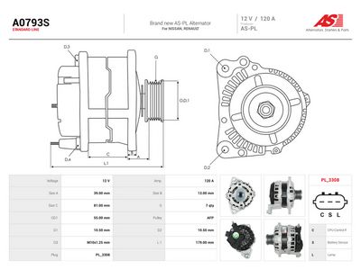 Dynamo AUTOSTARTER A0793S for NISSAN