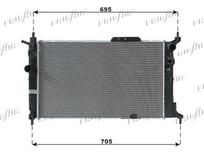FRIGAIR 0107.2037 Радиатор охлаждения двигателя для OPEL ASTRA F Кабриолет (T92)