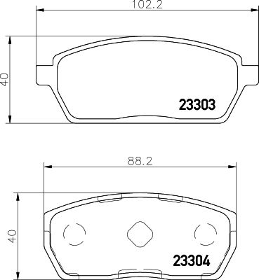 Комплект тормозных колодок, дисковый тормоз HELLA 8DB 355 029-291 для SUZUKI SUPER