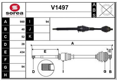 ANTRIEBSWELLE SNRA V1497