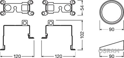 SUPORT FAR CEATA OSRAM LEDFOG101TYM 1