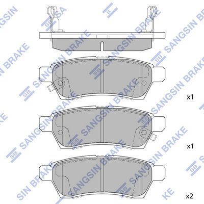 Комплект тормозных колодок, дисковый тормоз Hi-Q SP1513A для NISSAN XTERRA