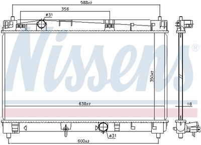 RADIATOR RACIRE MOTOR NISSENS 646847 4