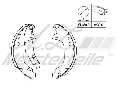 комплект спирачна челюст A.Z. Meisterteile AZMT-44-026-1409