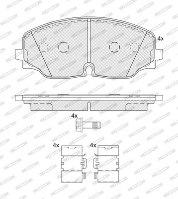 Remblokken set Voor , past: VW ATLAS 2.0/3.6 12.16-