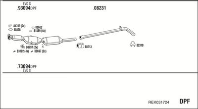 Układ wydechowy WALKER REK031724