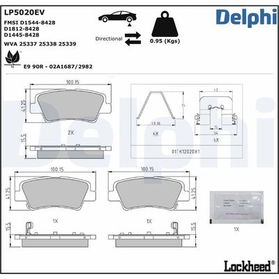 Brake Pad Set, disc brake LP5020EV