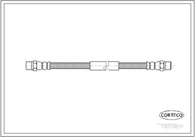 Тормозной шланг CORTECO 19018651 для VW TRANSPORTER