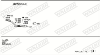 Výfukový systém WALKER ADK008317B