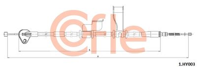 Тросик, cтояночный тормоз COFLE 92.1.HY003 для HYUNDAI i10