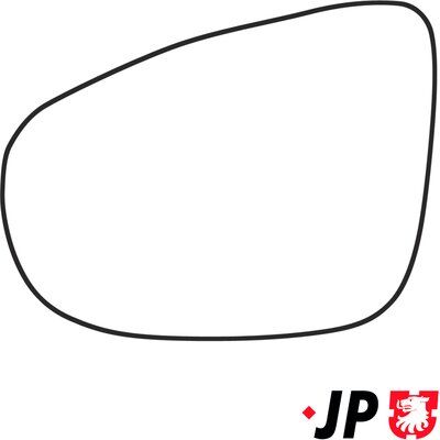 стъкло на огледало, външно огледало JP GROUP 1189304770
