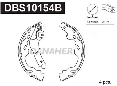 Комплект тормозных колодок DANAHER DBS10154B для BYD F0