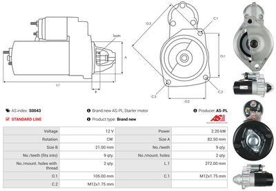 STARTER AS-PL S0043 4
