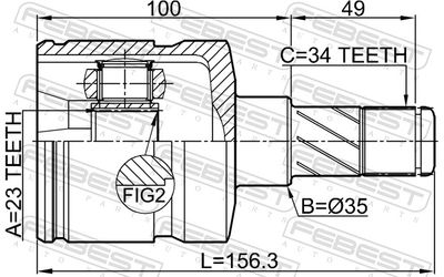 Joint Kit, drive shaft 1811-MOKLH