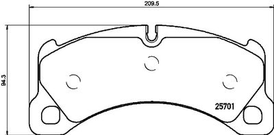 Комплект тормозных колодок, дисковый тормоз BREMBO P 65 033 для PORSCHE MACAN