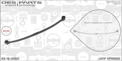 List pružiny OES PARTS Product line OES-PARTS ES-16-0050