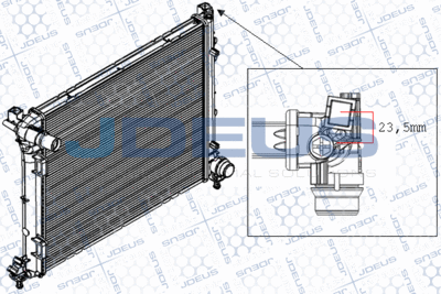 Радиатор, охлаждение двигателя JDEUS RA0111250 для ABARTH 500