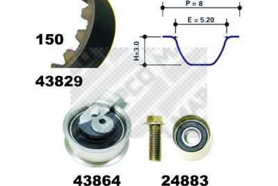 23901 MAPCO Комплект ремня ГРМ