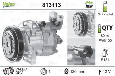 VALEO Compressor, airconditioning VALEO ORIGINS NEW OE TECHNOLOGY (813113)