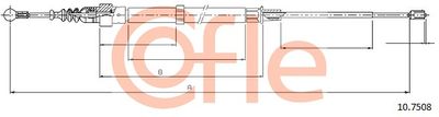 COFLE 92.10.7508 Трос ручного тормоза  для AUDI A3 (Ауди А3)