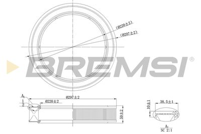 BREMSI FA2132 Воздушный фильтр  для SUZUKI VITARA (Сузуки Витара)