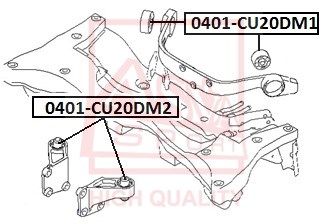 Подвеска, рычаг независимой подвески колеса ASVA 0401-CU20DM1 для MITSUBISHI OUTLANDER
