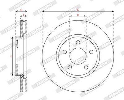DISC FRANA FERODO DDF3050C 2
