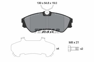 Комплект тормозных колодок, дисковый тормоз 2012401