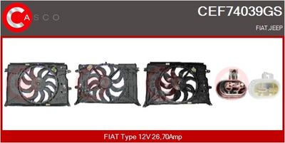 MOTOR ELECTRIC VENTILATOR CASCO CEF74039GS