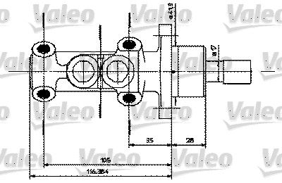 VALEO 402251 Главный тормозной цилиндр  для SEAT ALHAMBRA (Сеат Алхамбра)