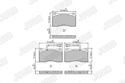 Brake Pad Set, disc brake 573322J