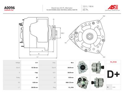 Alternátor AS-PL A0096