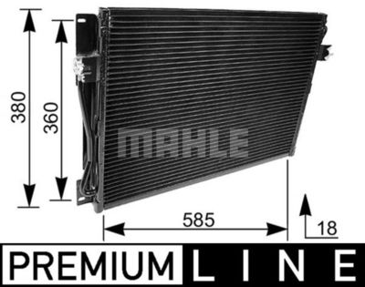 MAHLE AC 173 000P Радиатор кондиционера  для VOLVO 850 (Вольво 850)