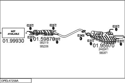 SISTEM DE ESAPAMENT MTS OPEL47258A015317