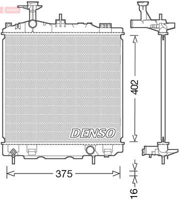 Радиатор, охлаждение двигателя DENSO DRM45041 для MITSUBISHI MIRAGE
