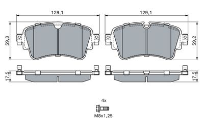 Brake Pad Set, disc brake 0 986 494 833