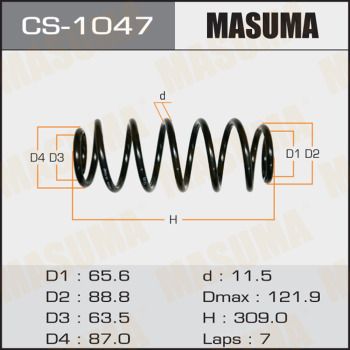 MASUMA CS-1047 Пружина подвески  для TOYOTA PLATZ (Тойота Платз)